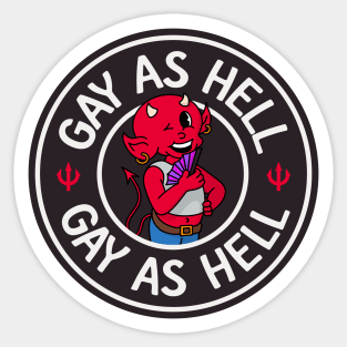 Gay As Hell - Cute Devil Sticker